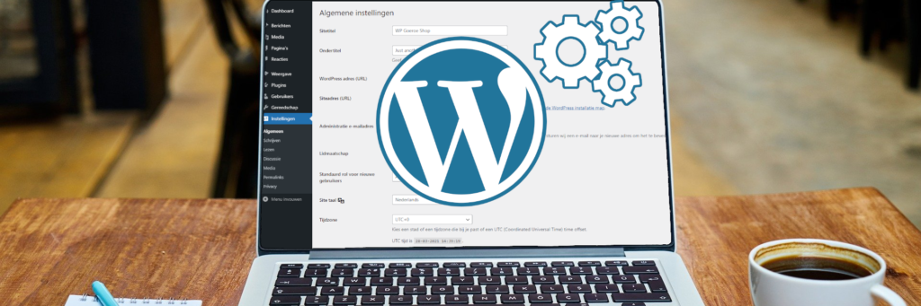Header afbeelding voor het instellen van WordPress
