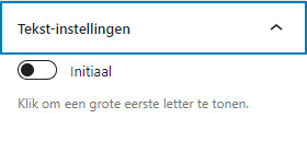 Afbeelding van de tekst-instellingen voor een paragraaf