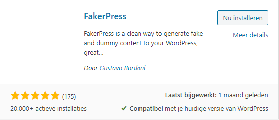 WordPress plugin - FakerPress