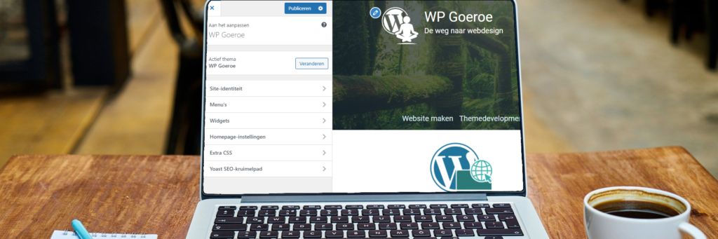 Header afbeelding met de Wordpress Customizer