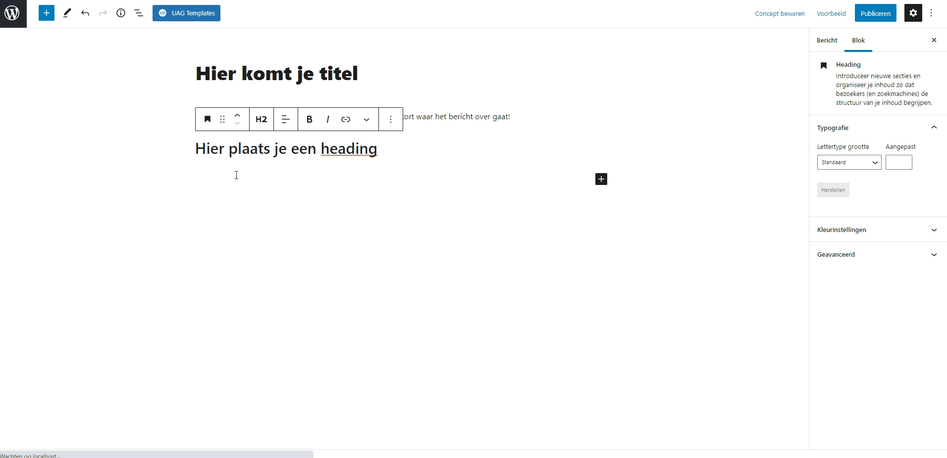 Gif afbeelding waarop te zien is hoe je een afbeelding toe kan voegen aan een bericht in WordPress