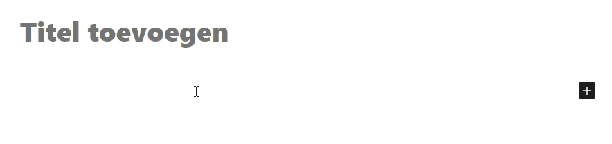 Gif afbeelding waarop te zien is hoe je een titel kunt toevoegen aan je bericht in WordPress